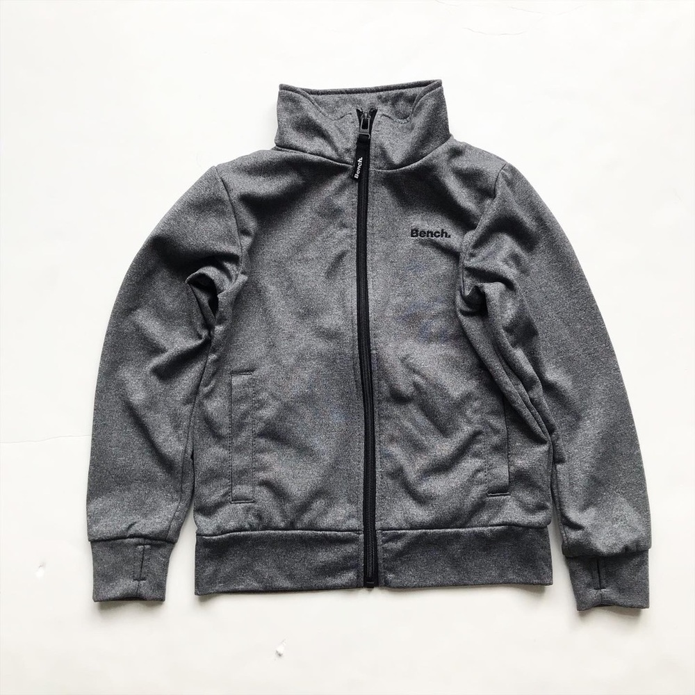 Bench gray light zip up jacket EUC 7/8Y